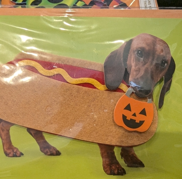 PAPYRUS weiner dog Halloween greeting Card - Picture 5 of 5